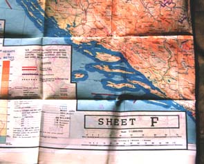 Escape Map for R.A.F used by Allied Special Forces
