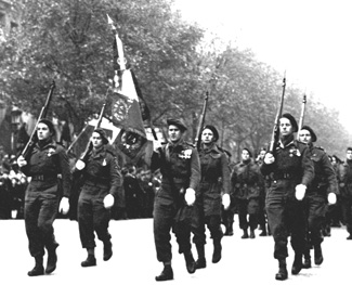 On parade Champs Elysees 11th november 1944